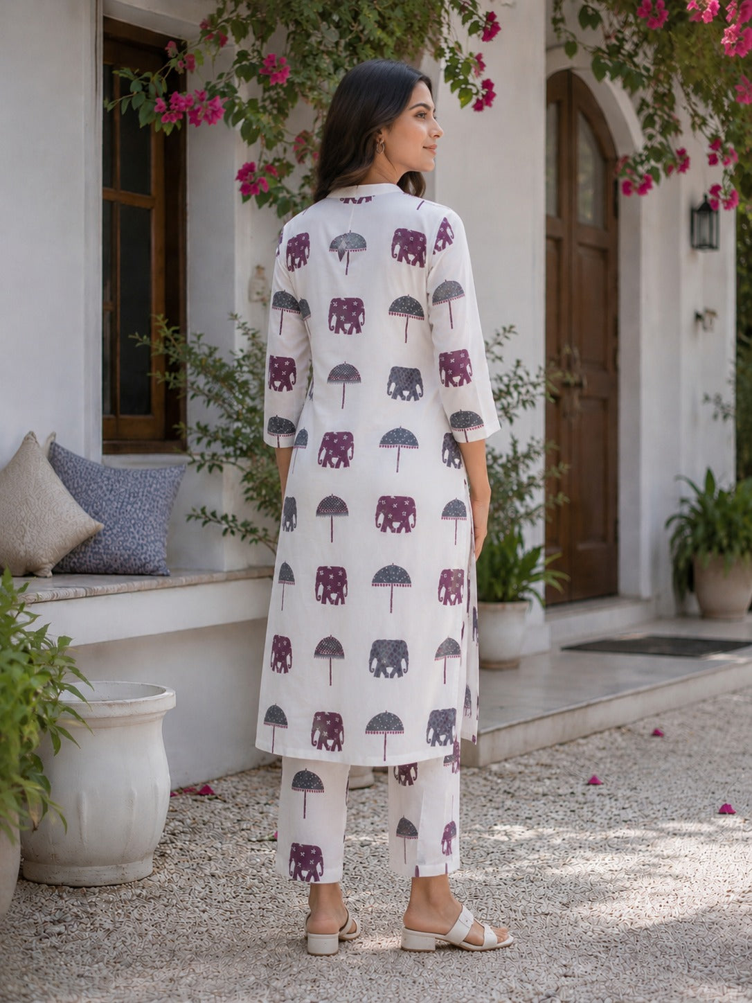 Women's Printed Co-Ord Set – Stylish Shirt & Pants Two-Piece Outfit