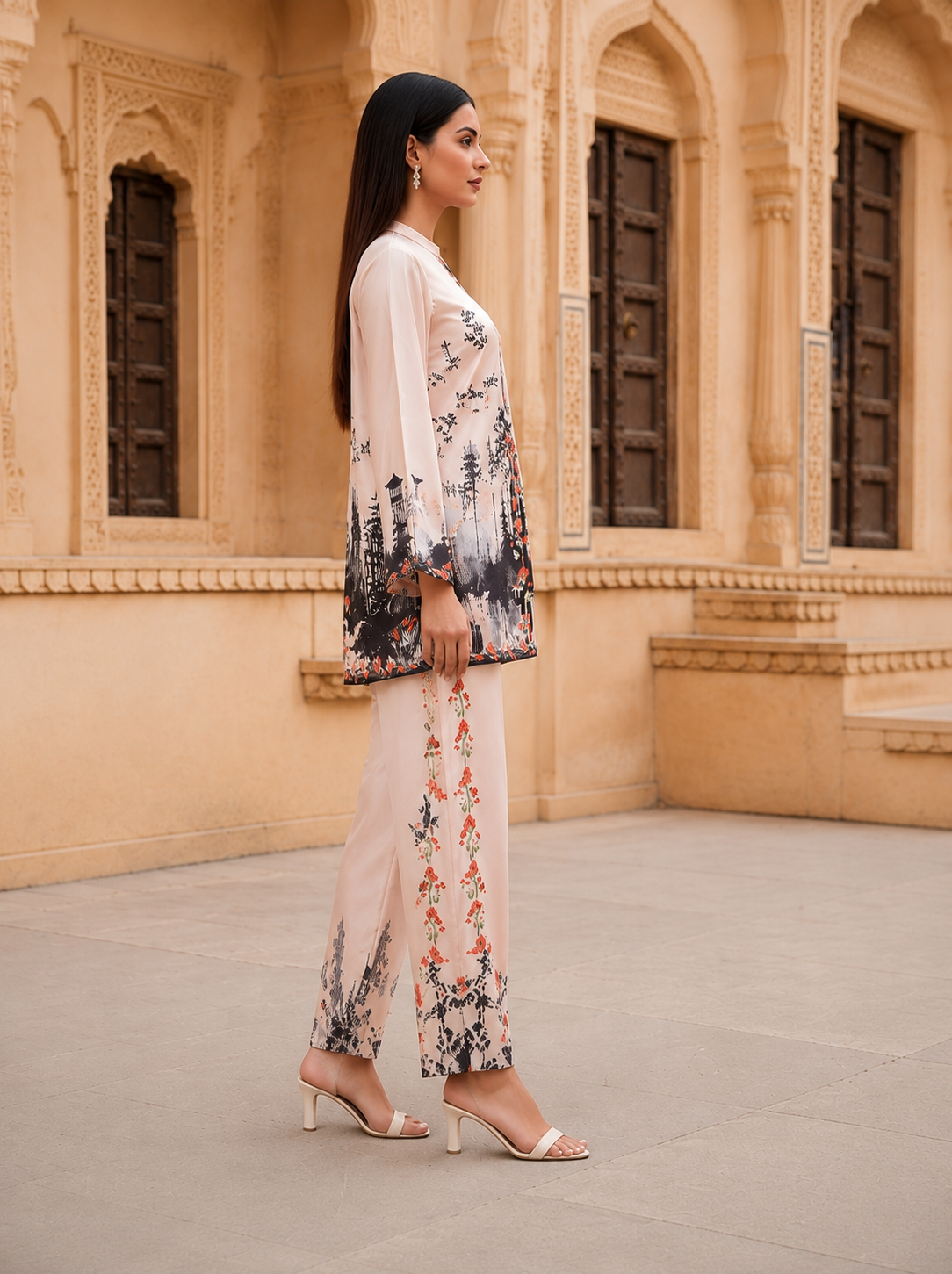 Women's Luxury Designer Co-Ord Set | Digital Print Kurta Pant Set | Trendy Fashion Wear