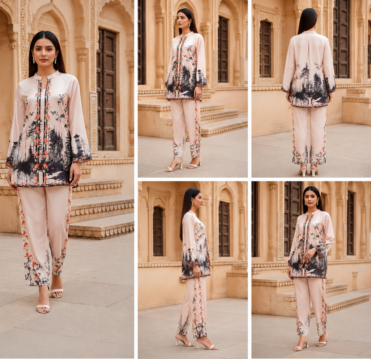 Women's Luxury Designer Co-Ord Set | Digital Print Kurta Pant Set | Trendy Fashion Wear